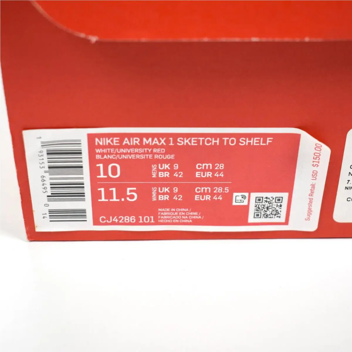 Nike shoes - Nike Air Max 1 - Air Max - CJ4286-101 - Red 12