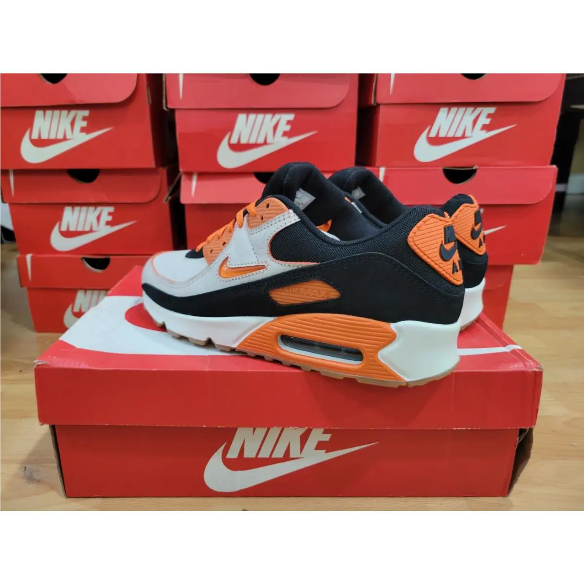 Nike shoes - Nike Air Max 90 - Air Max - CJ0611 100 - SAIL / Orange (UPC: 193659396584) 4