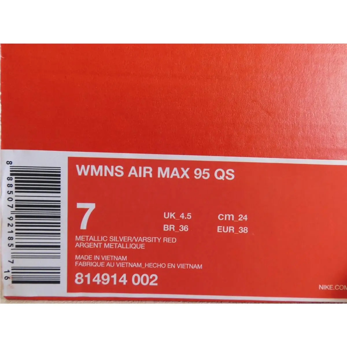 Nike shoes - Nike Air Max 95 - Air Max - 814914-002 - Silver (UPC: 888507921857) 3