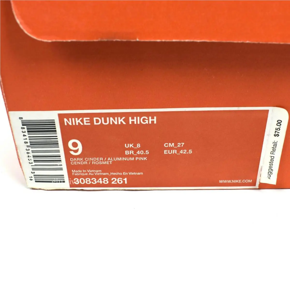 Nike shoes - 308348261 - 308348-261 - Brown, Manufacturer: DARK CIDER/ ALUMINUM PINK 9