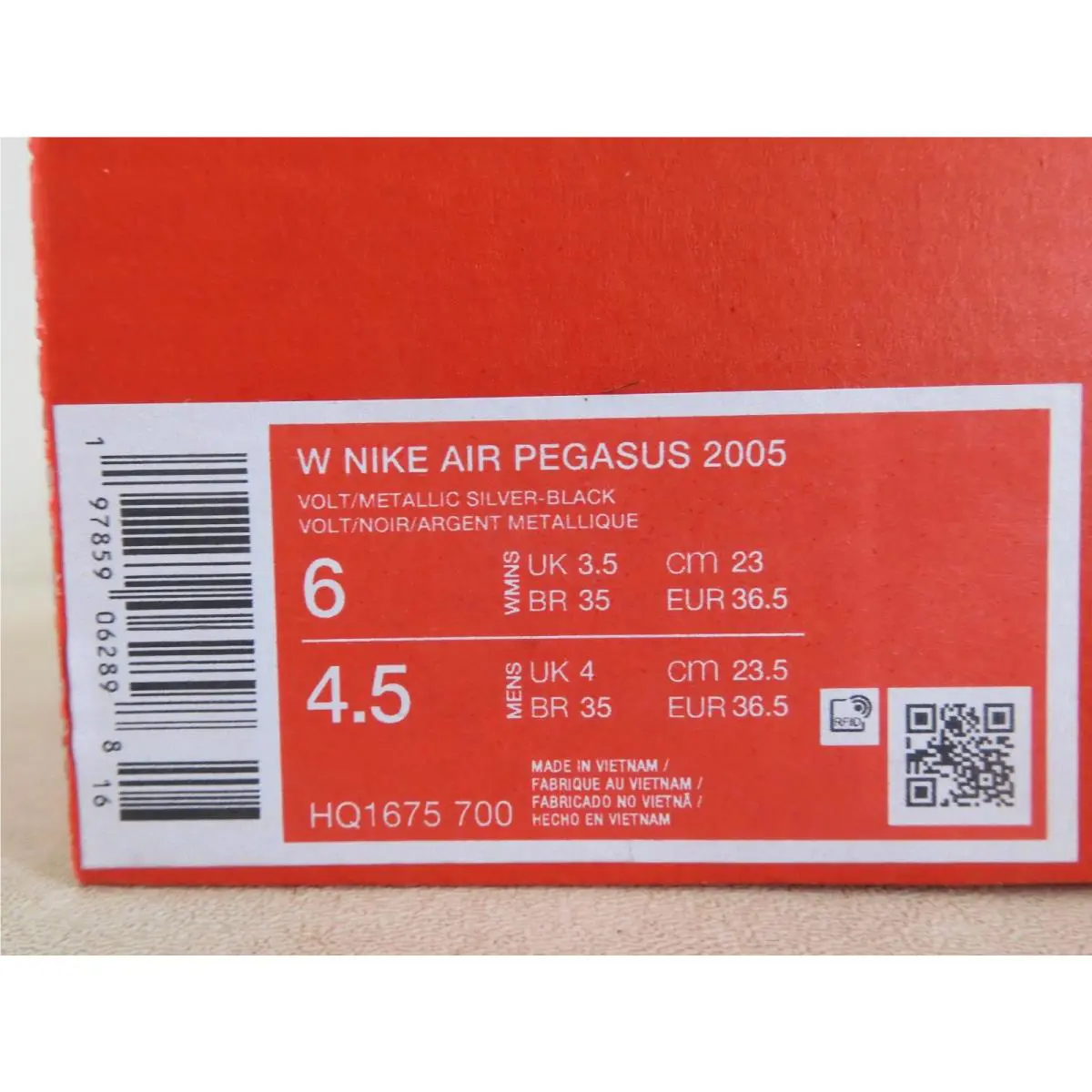 Nike shoes - Nike Air Pegasus 2005 - Air Pegasus - HQ1675-700 - Silver, Manufacturer: White/Metallic Silver/Black/Opti Yellow 5