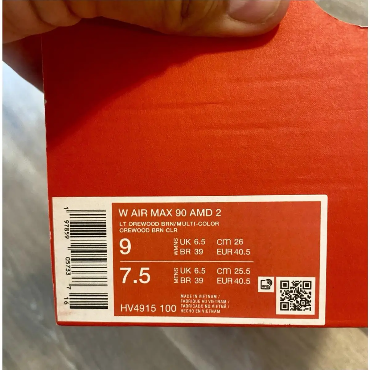 Nike shoes - Nike Air Max 90 AMD 2 - HV4915-100 - Light Orewood Brown / Malt / Phantom (UPC: 197859057337) 10