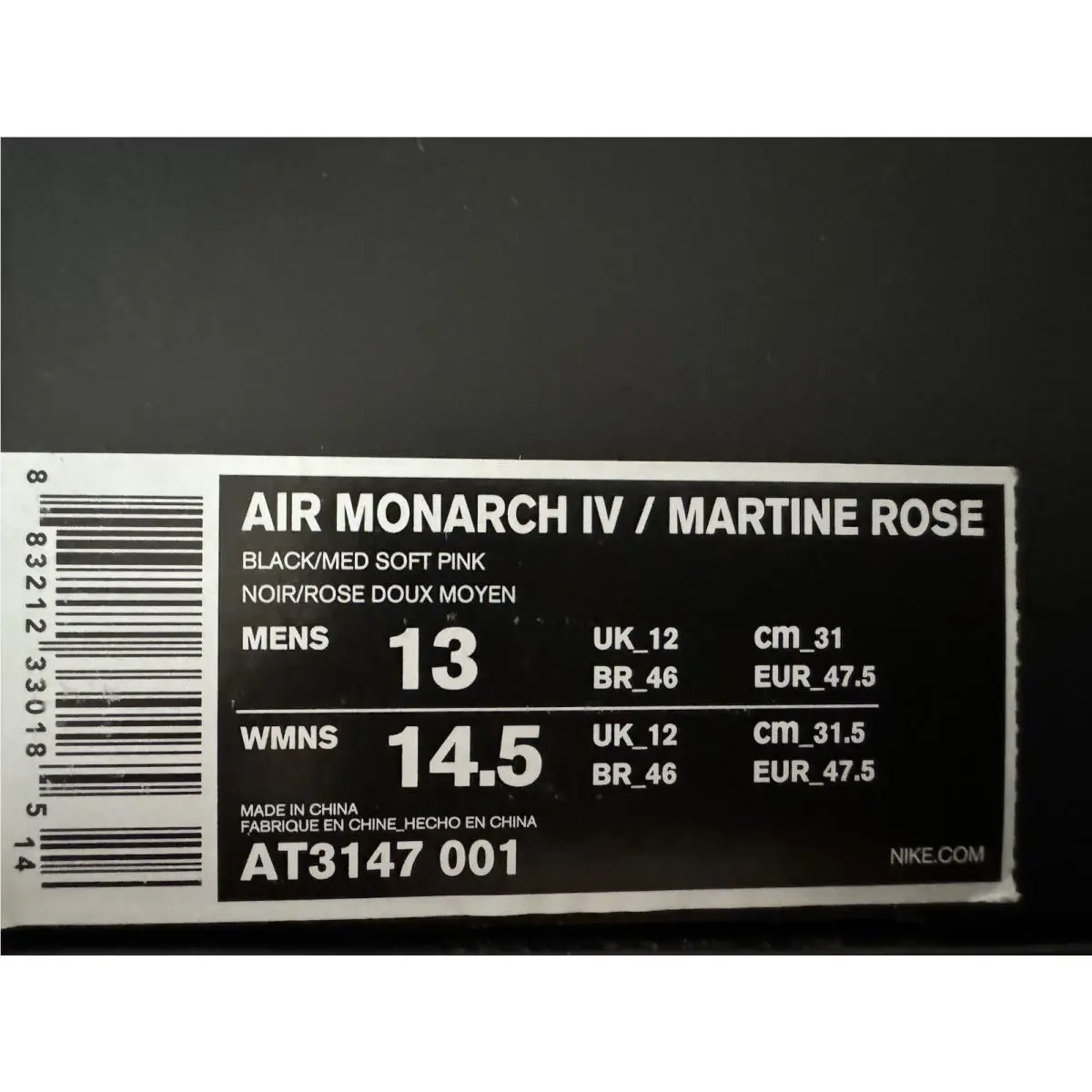 Nike shoes - Nike Air Monarch IV - Air Monarch - AT3147-001 - Black (UPC: 0883212330185) 9