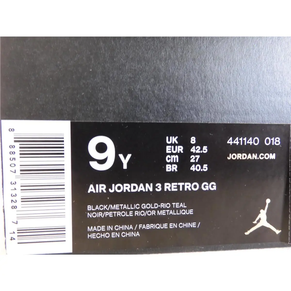 Nike shoes - Air Jordan 3 - Air - Black (UPC: 888507313287) 3