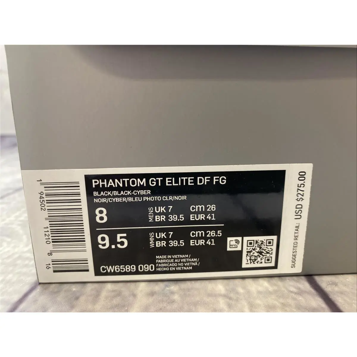 Nike shoes - Nike Phantom GT Elite DF FG - CW6589-090 - Black 10