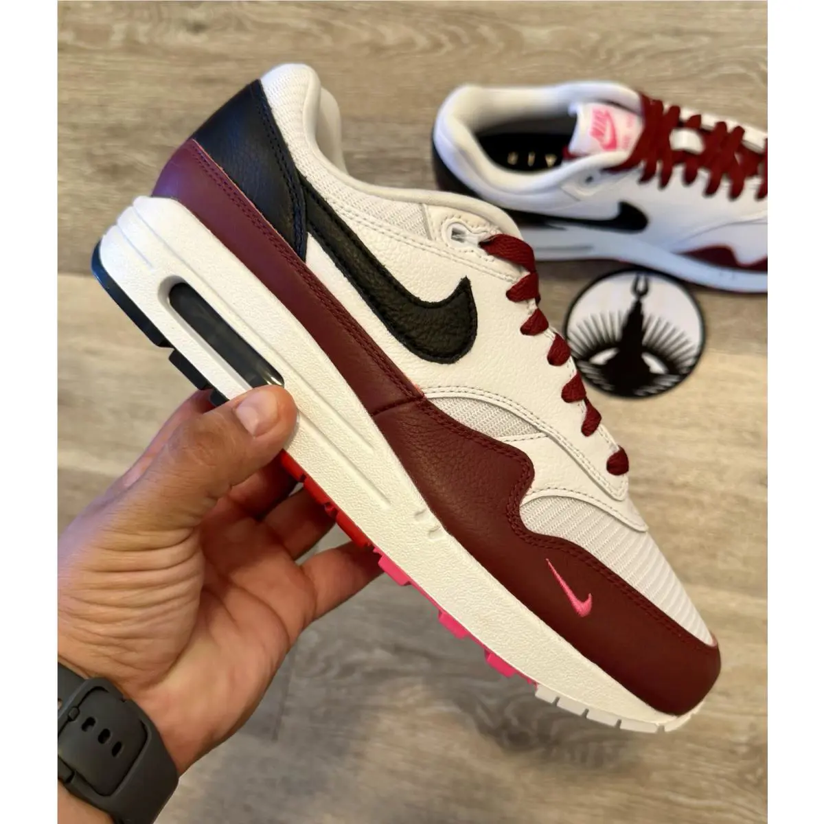 Nike shoes - Nike Air Max 1 - Air Max - HQ3713-900 - Maroon / Black / White / Pink (UPC: 197864992494) 8