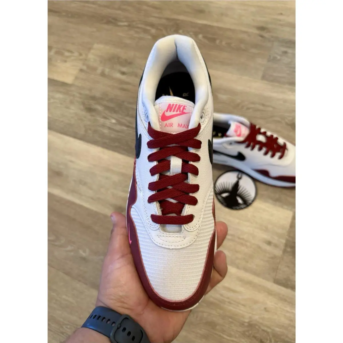 Nike shoes - Nike Air Max 1 - Air Max - HQ3713-900 - Maroon / Black / White / Pink (UPC: 197864992494) 4