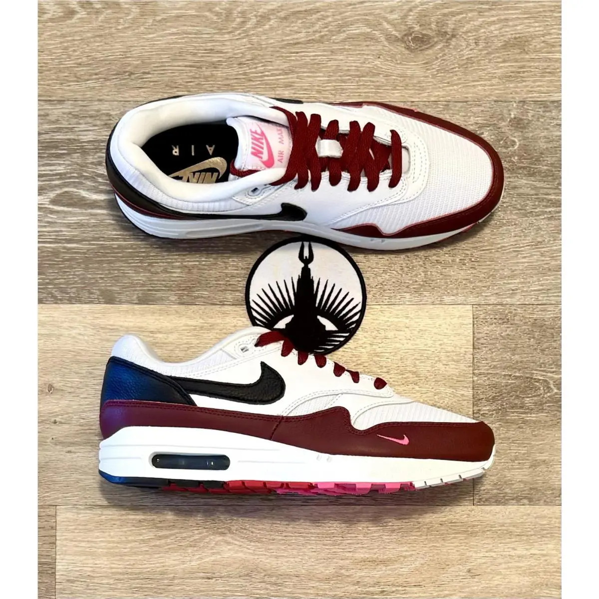 Nike shoes - Nike Air Max 1 - Air Max - HQ3713-900 - Maroon / Black / White / Pink (UPC: 197864992494) 5