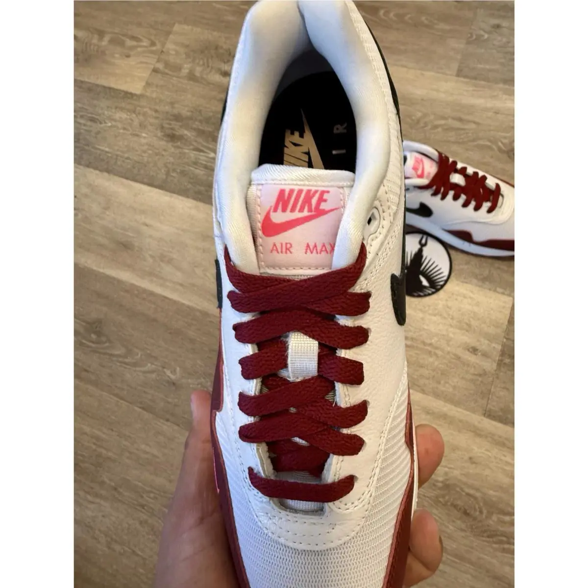 Nike shoes - Nike Air Max 1 - Air Max - HQ3713-900 - Maroon / Black / White / Pink (UPC: 197864992494) 6