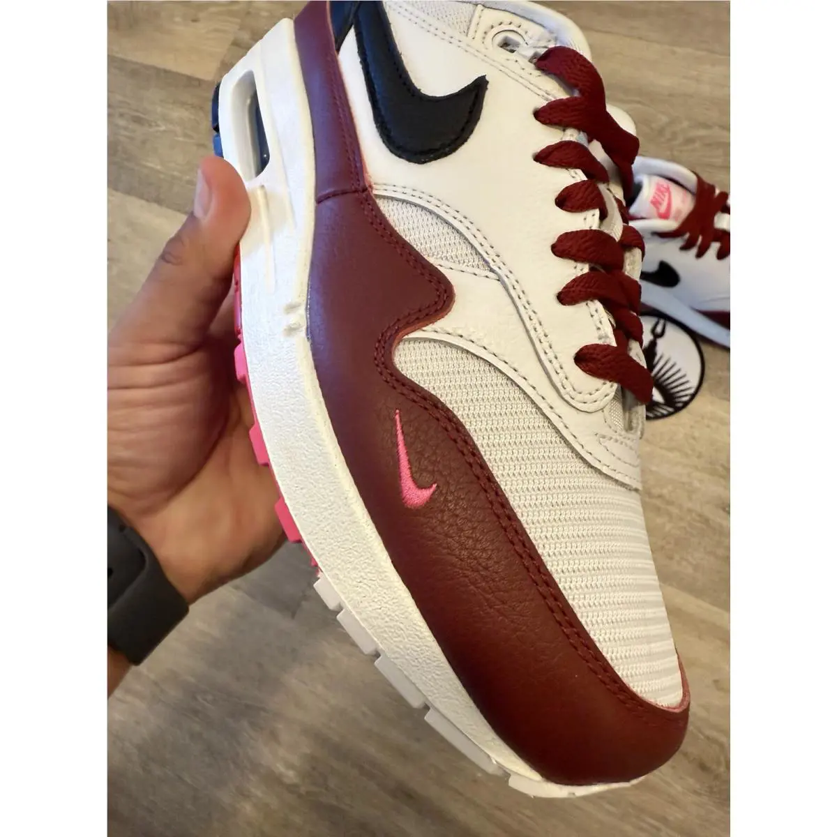 Nike shoes - Nike Air Max 1 - Air Max - HQ3713-900 - Maroon / Black / White / Pink (UPC: 197864992494) 7