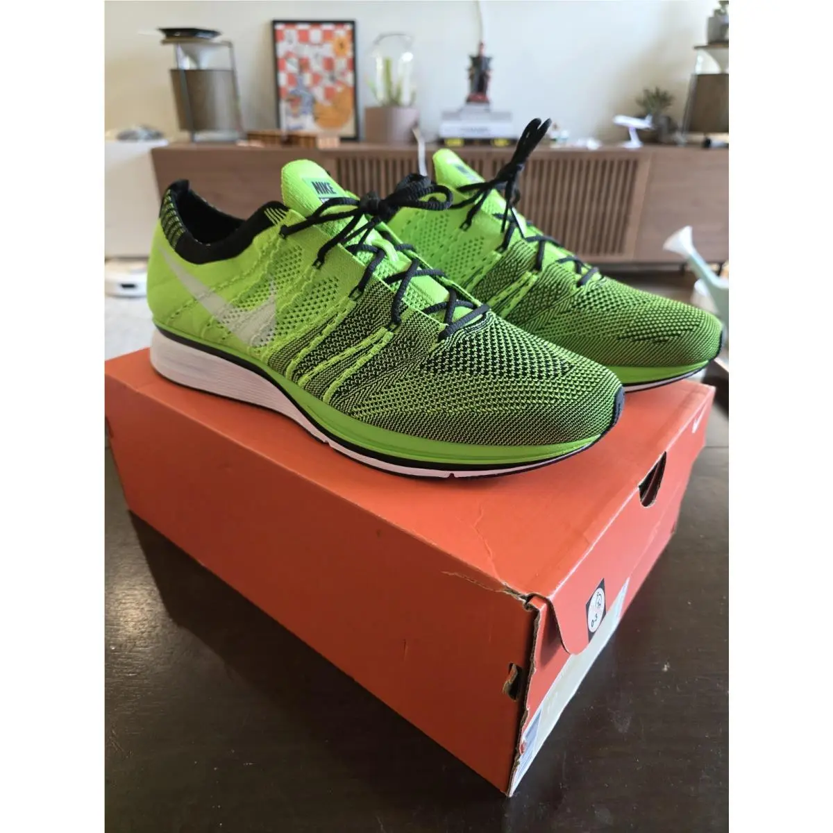Size 12 -  Flyknit Trainer+ Electric Green by Nike
