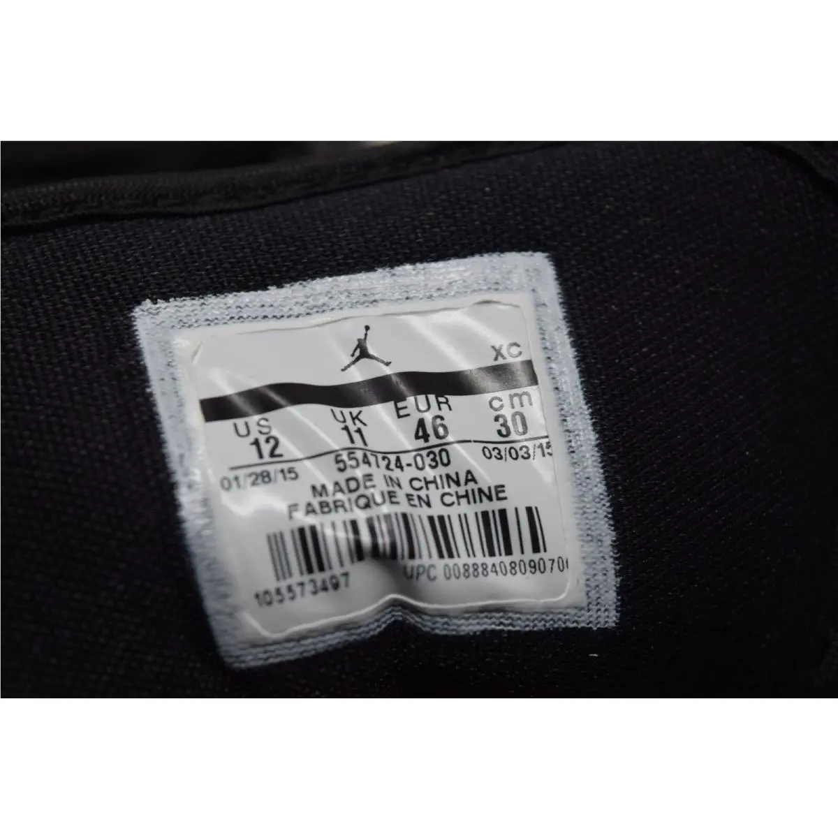 Nike shoes - Air Jordan 1 - Air - 554724-030 - Black 7