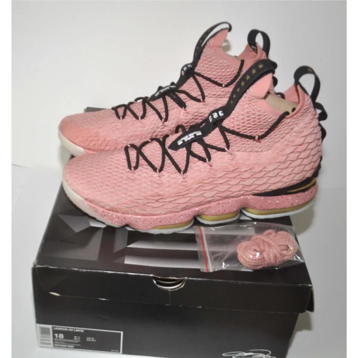 2018 Nike Lebron 15 XV Hollywood 897650-600 All Star Rust Pink Size 18