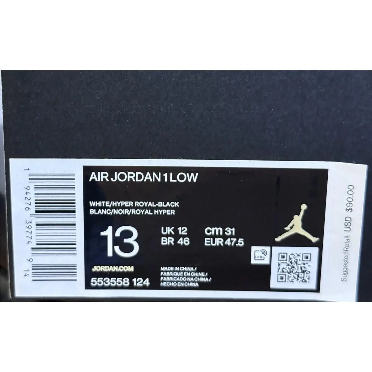 Nike shoes - Air Jordan 1 - Air - 553558-124 - Blue (UPC: 0194276397749) 10