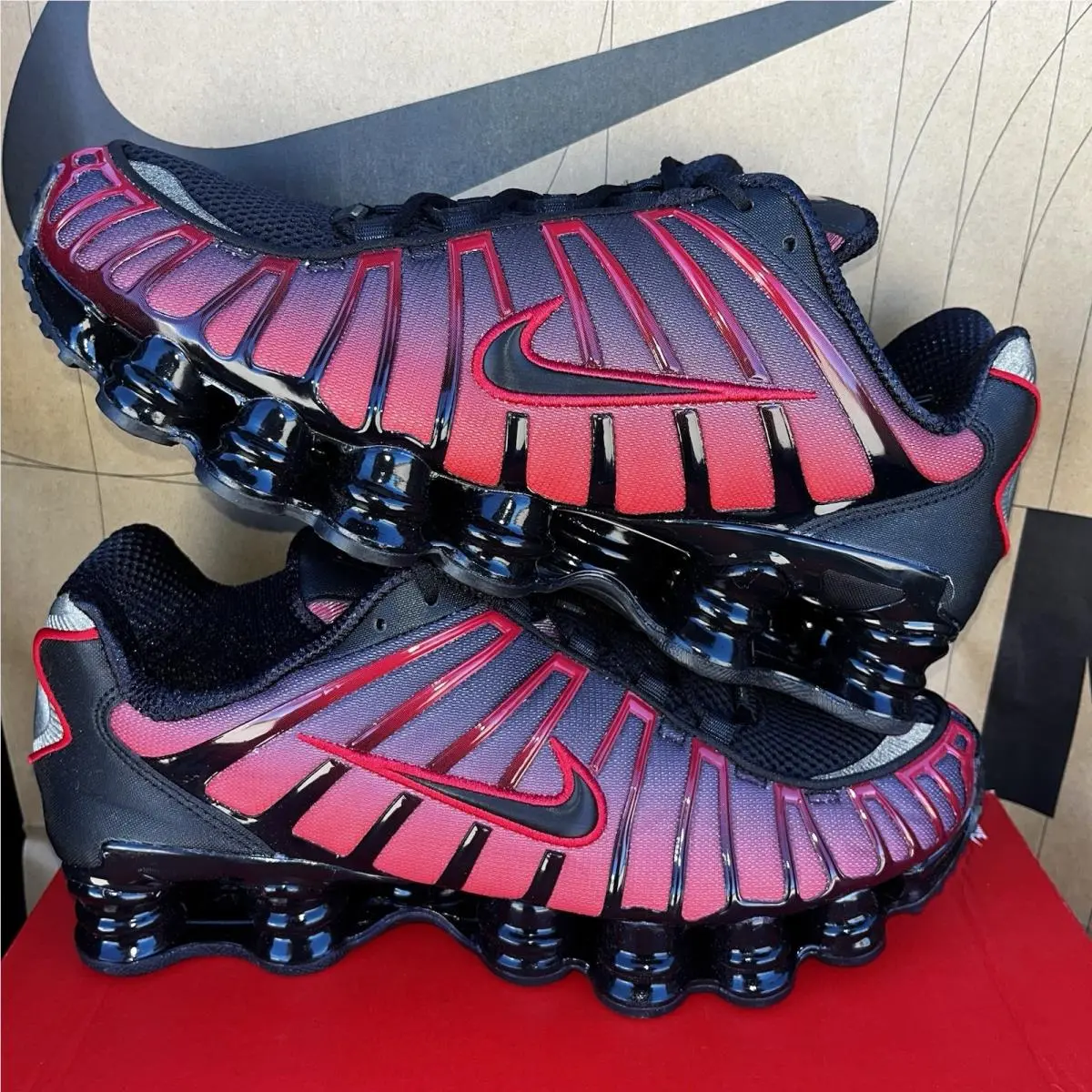 Nike Shox TL Black University Red Nby IF6202 001 Men Size 11