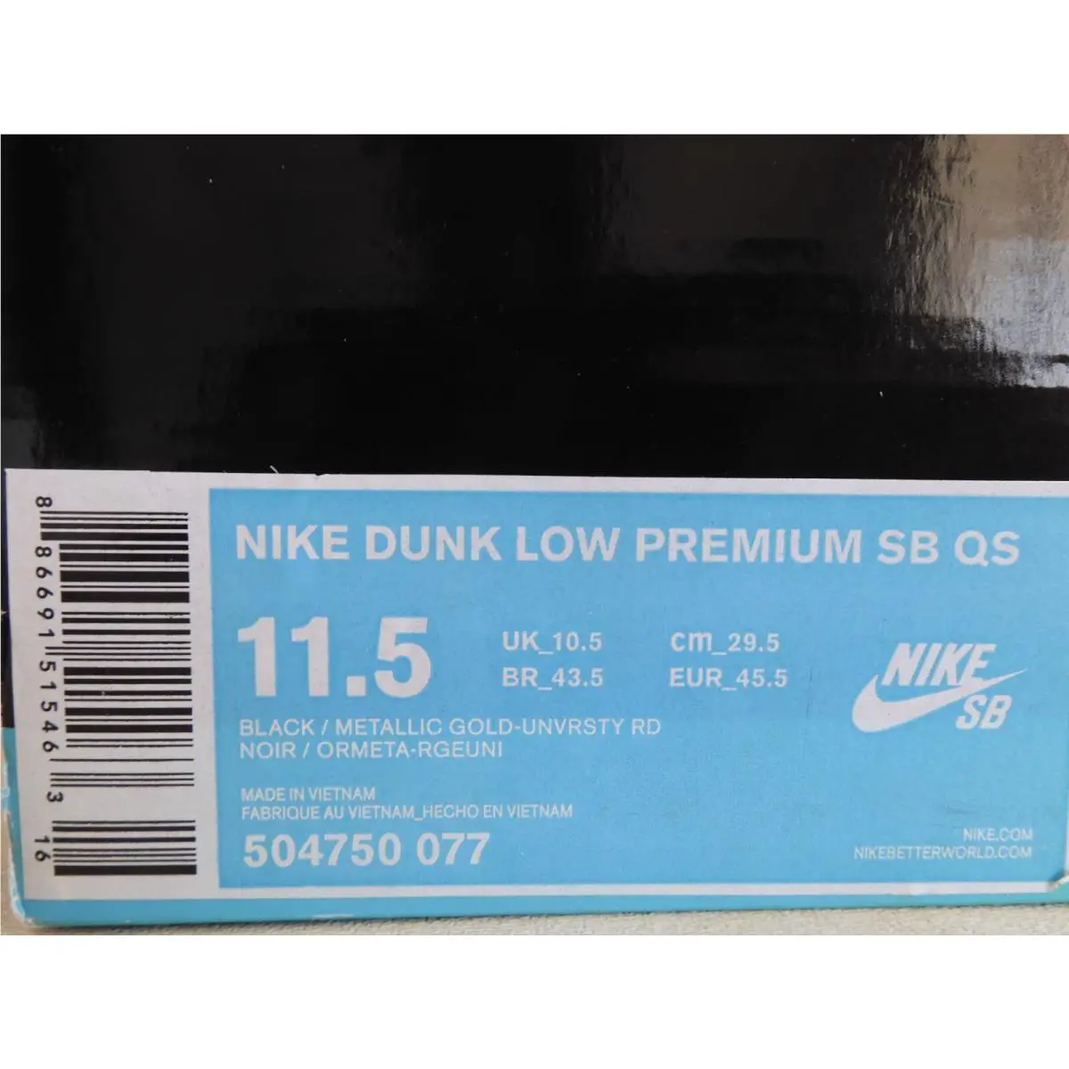 Nike shoes - Nike SB Dunk Low - Dunk Low - 504750-077 - Black (UPC: 886691515463) 3