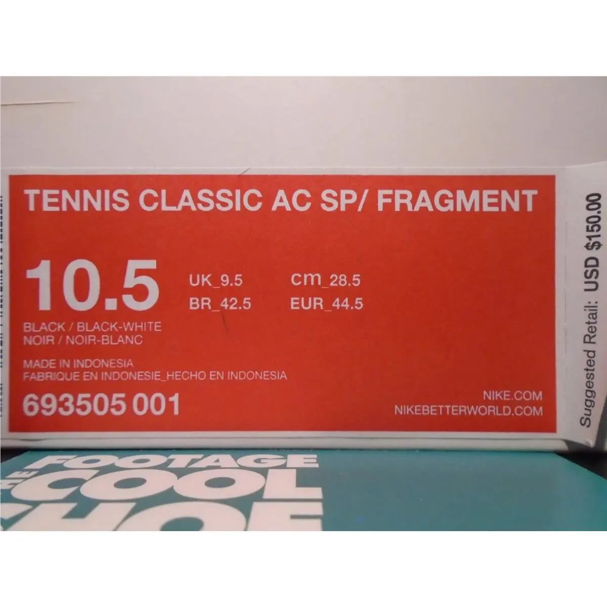 Nike shoes - Nike Tennis Classic AC SP / FRAGMENT - 693505-001 - Black 11