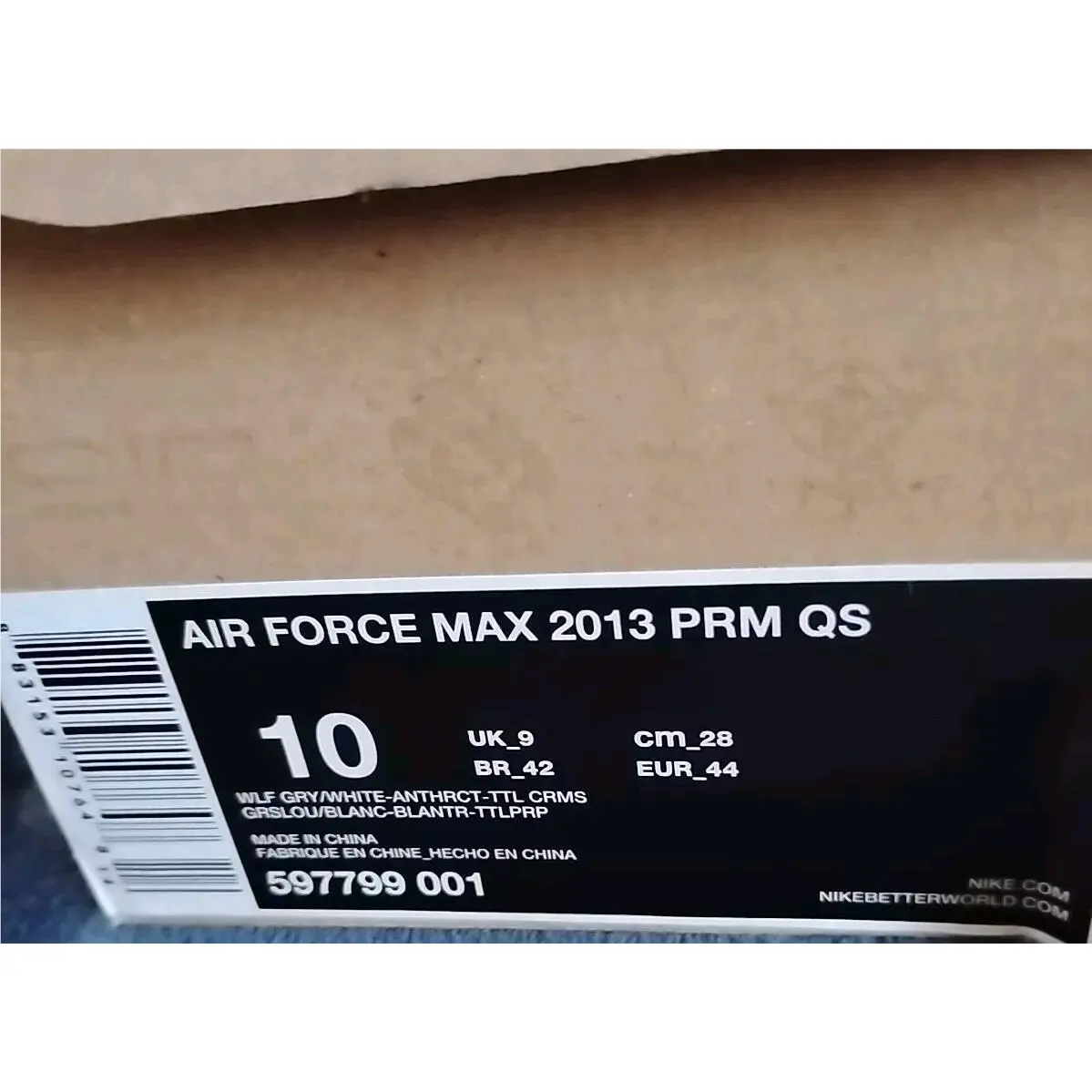 Nike shoes - Nike Air Force Max 2013 - 597799-001 - Gray (UPC: 0883153107648) 13