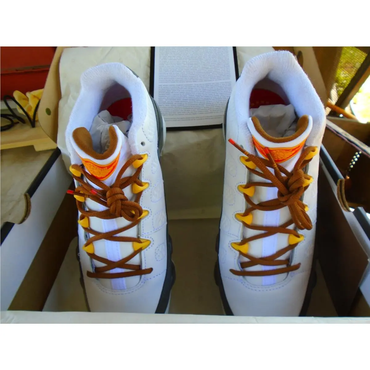 Nike Air Jordan 1 High White University Gold Golf Mens Sz 9