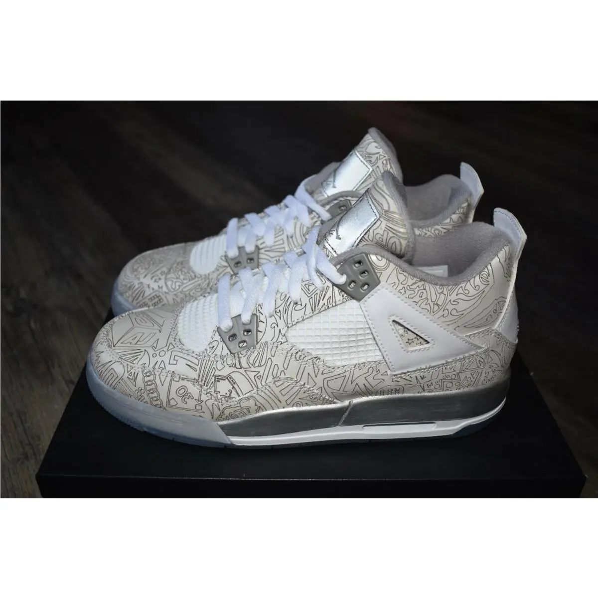 Nike shoes - Air Jordan 4 - Air - Silver 3