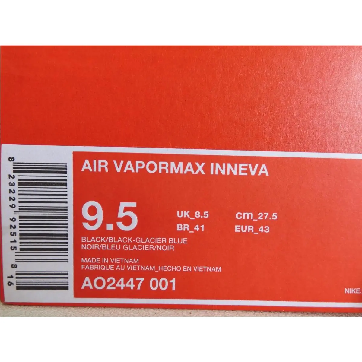 Nike shoes - Nike Air VaporMax - Air VaporMax - AO2447 001 - Black (UPC: 823229925158) 3
