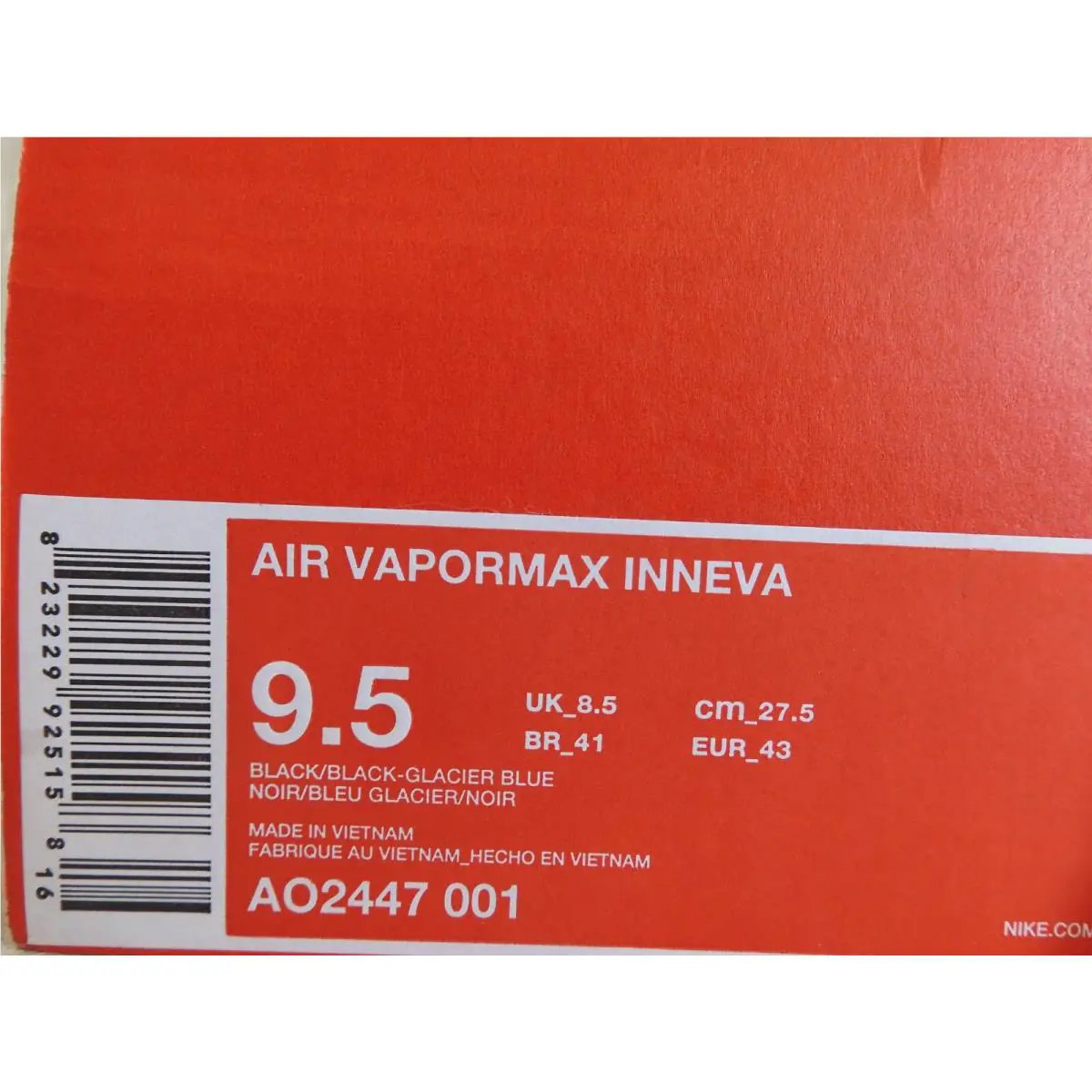 Nike shoes - Nike Air VaporMax - Air VaporMax - AO2447-001 - Black (UPC: 823229925158) 3