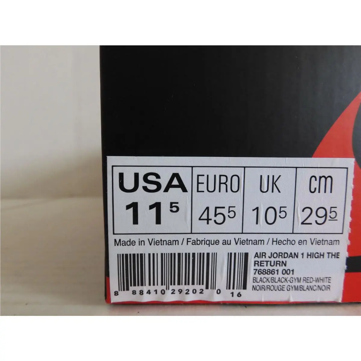 Nike shoes - Air Jordan 1 - Air - Black (UPC: 888410292020) 3