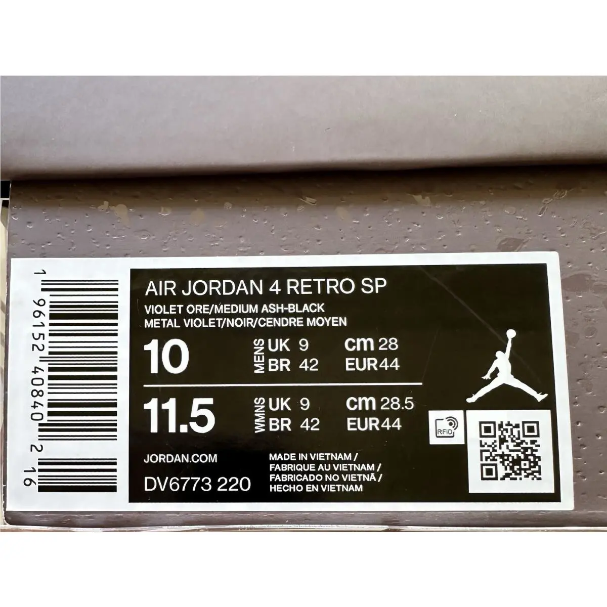 Nike shoes - Air Jordan 4 - Air - DV6773-220 - Purple 4