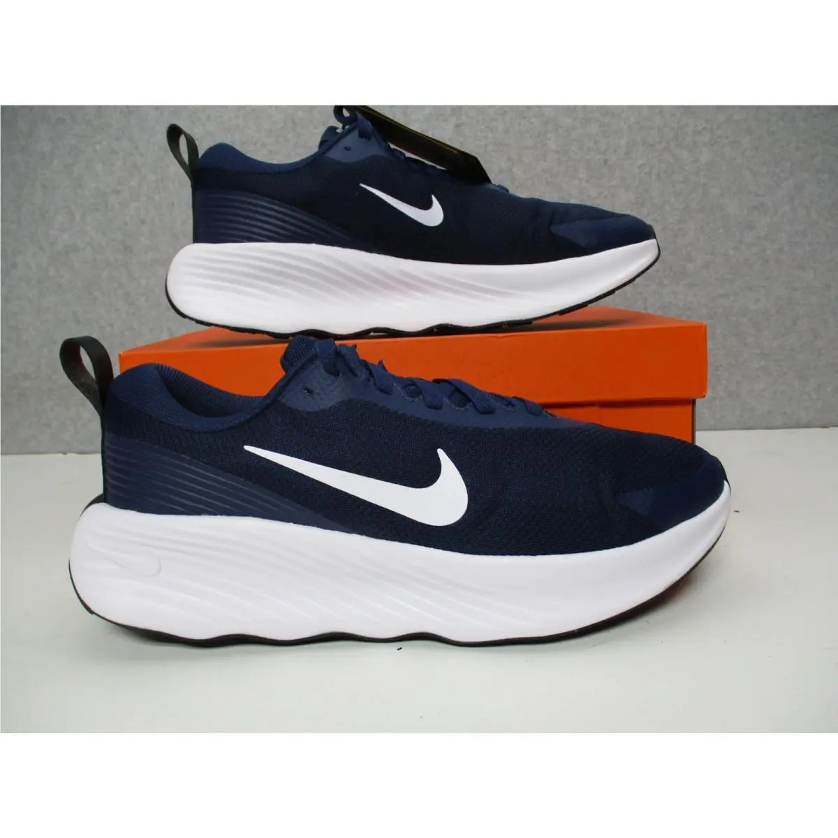 Nike Promina Running Shoes Sneakers Navy Blue White Mens Sz 12