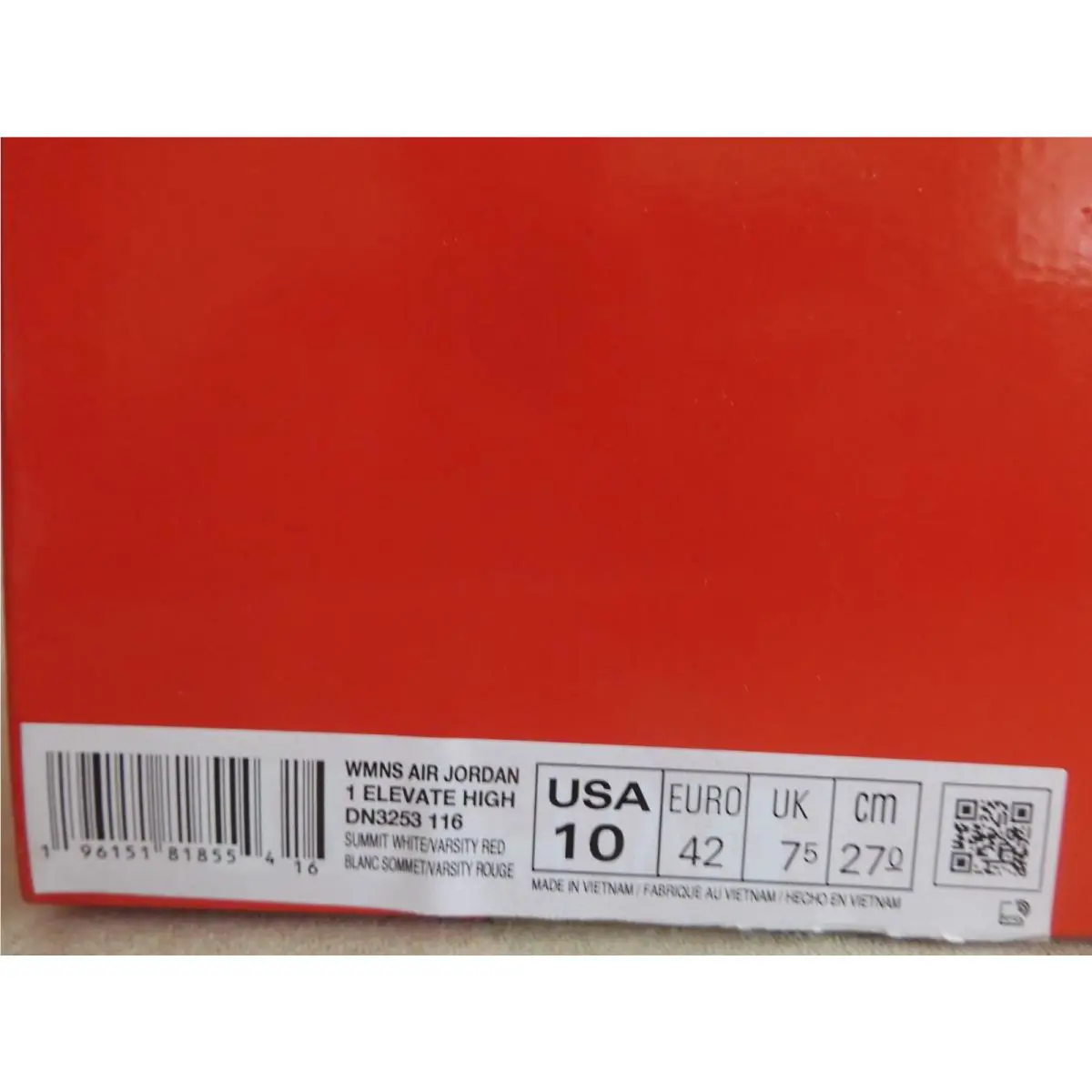 Nike shoes - Air Jordan 1 - Air - DN3253-116 - White (UPC: 196151818554) 6