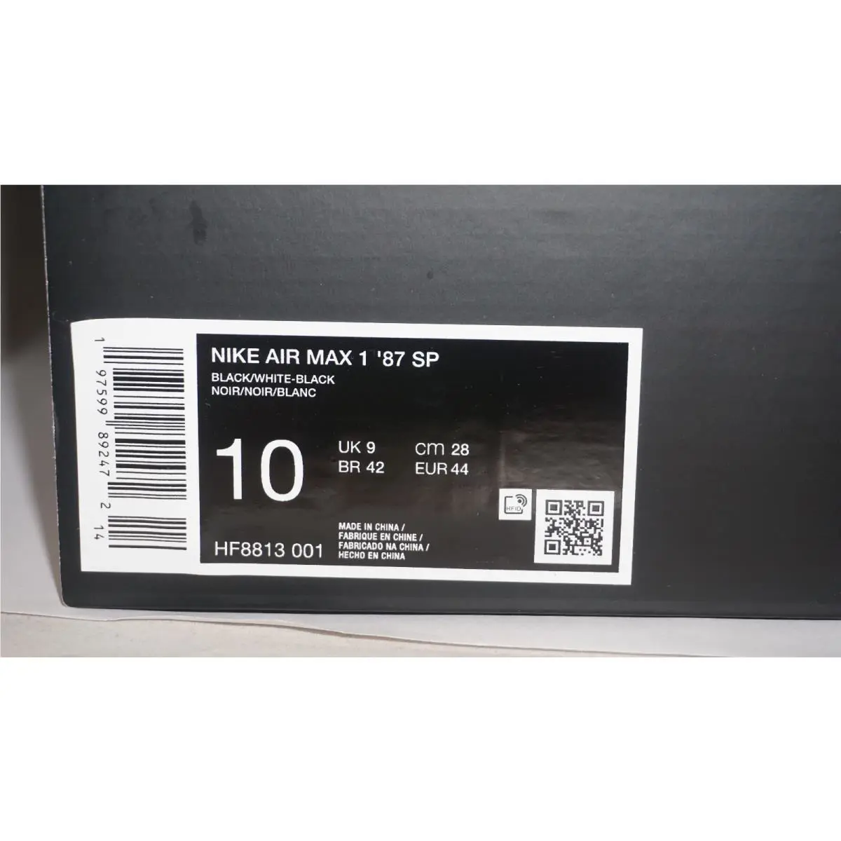 Nike shoes - Nike Air Max 1 - Air Max - HF8813 001 - Black, Manufacturer: Red 0