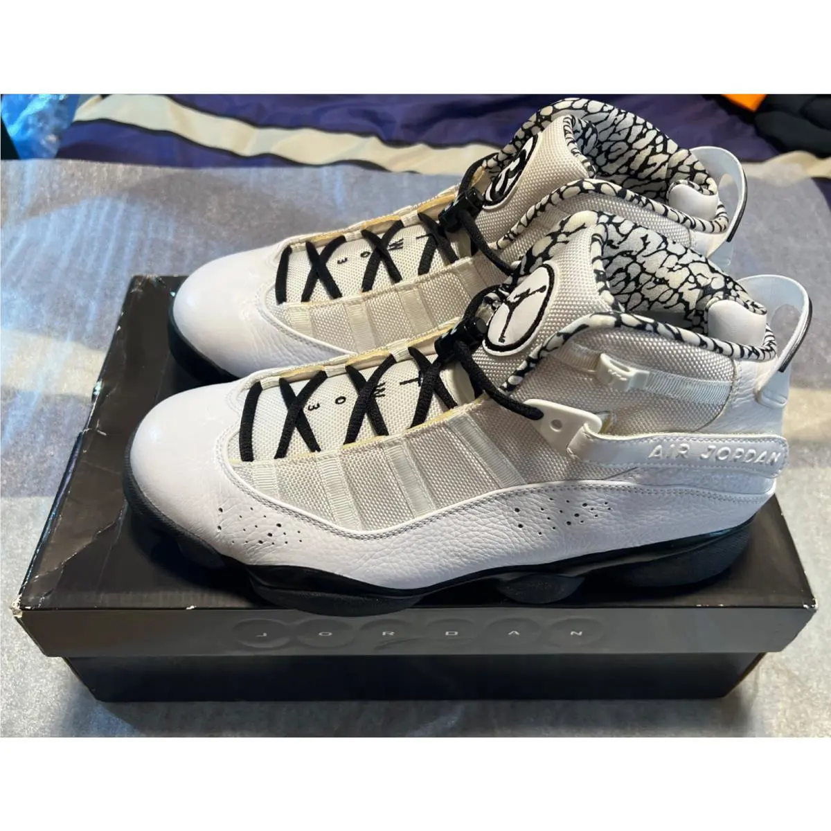 Nike shoes - Air Jordan 6 Rings - Air Rings - 397464-101 - White / Black, Manufacturer: White / Black (UPC: 0882801030680) 2