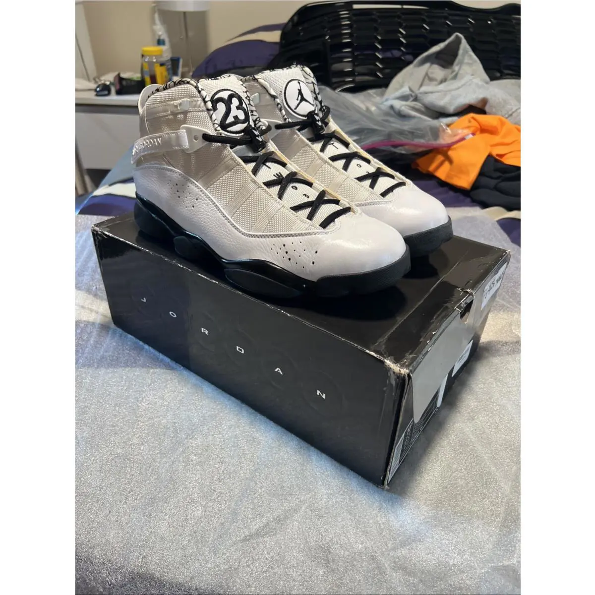 Nike shoes - Air Jordan 6 Rings - Air Rings - 397464-101 - White / Black, Manufacturer: White / Black (UPC: 0882801030680) 5