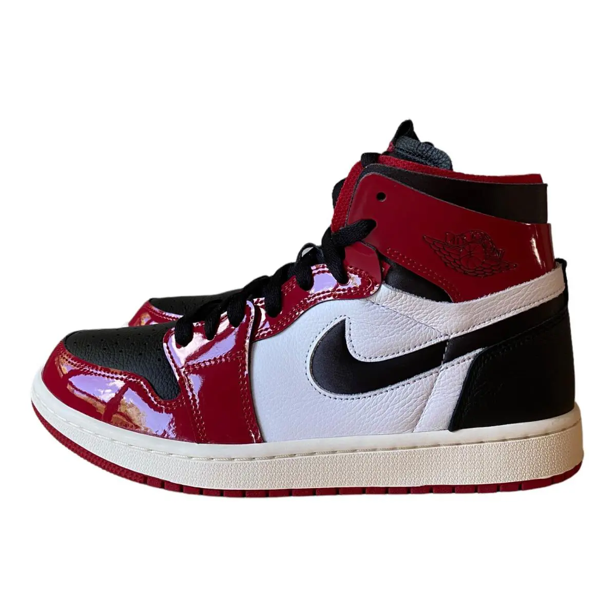Nike Air Jordan 1 Zoom Cmft `chicago Bulls` Patent Red CT0979-610 Women`s Size 9 - Multicolor