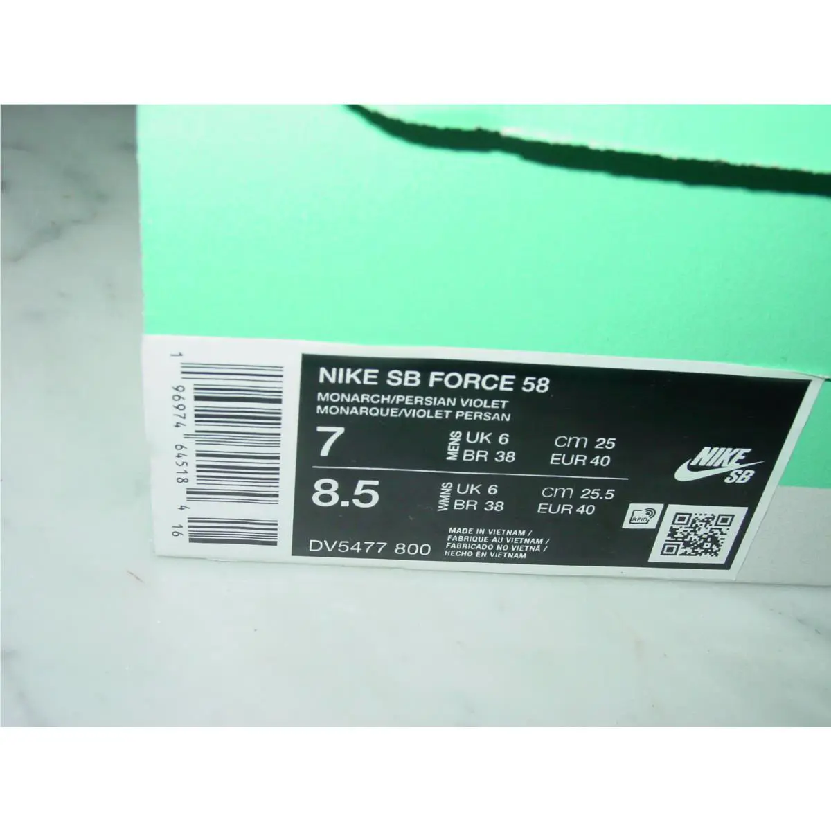 Nike shoes - Nike SB Force 58 - Force - DV5477-800 - Midnight Navy (UPC: 196974645184) 16