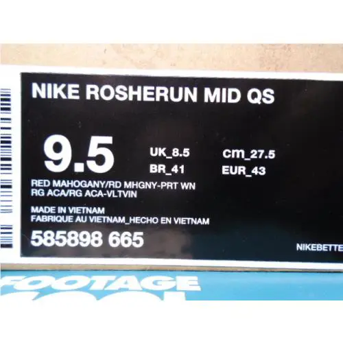 Nike shoes - Nike Rosherun Mid QS - Rosherun Mid - 585898-665 - Red 6