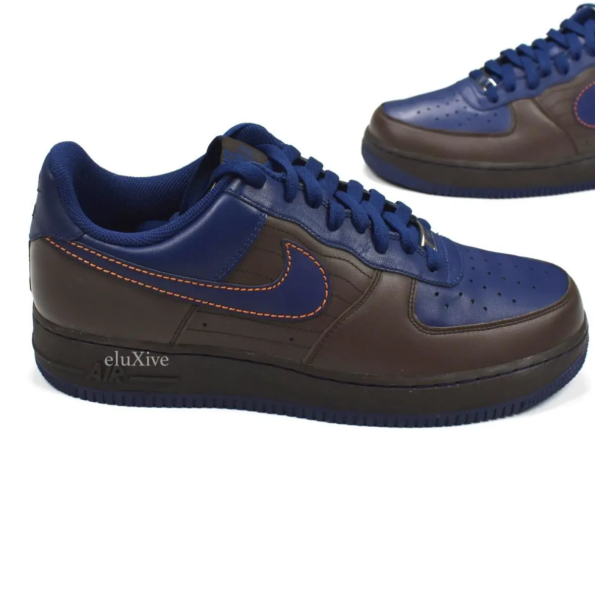Nike shoes - Nike Air Force 1 - Air Force - 317295 241 - Brown, Manufacturer: Binary Blue/Safety Orange-Dark Cinder 1
