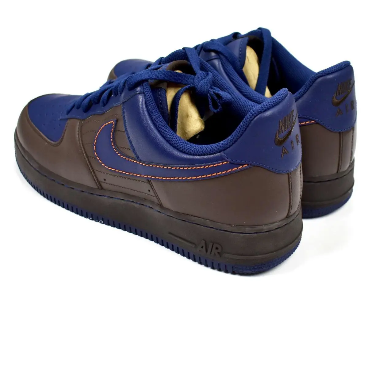 Nike shoes - Nike Air Force 1 - Air Force - 317295 241 - Brown, Manufacturer: Binary Blue/Safety Orange-Dark Cinder 4