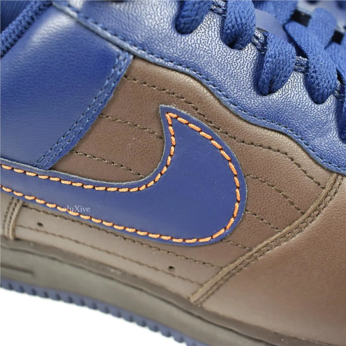 Nike shoes - Nike Air Force 1 - Air Force - 317295 241 - Brown, Manufacturer: Binary Blue/Safety Orange-Dark Cinder 8