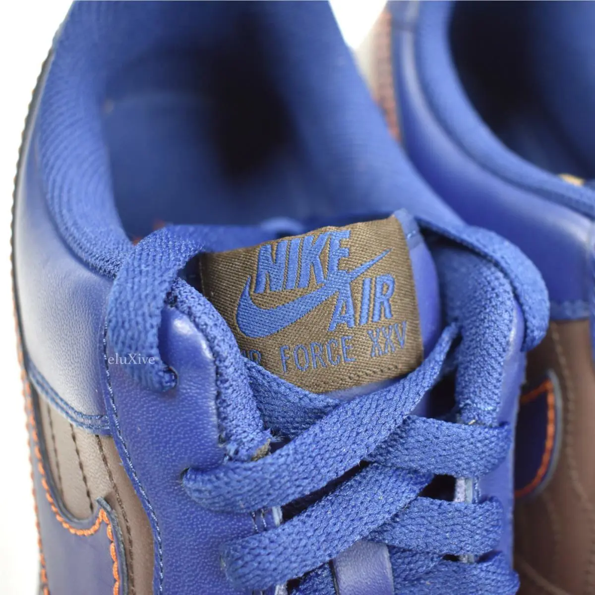 Nike shoes - Nike Air Force 1 - Air Force - 317295 241 - Brown, Manufacturer: Binary Blue/Safety Orange-Dark Cinder 7