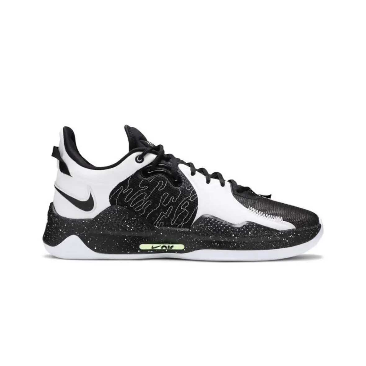 PG 5 Black Volt - Black and White CW3143-003 Mens 8 by Nike