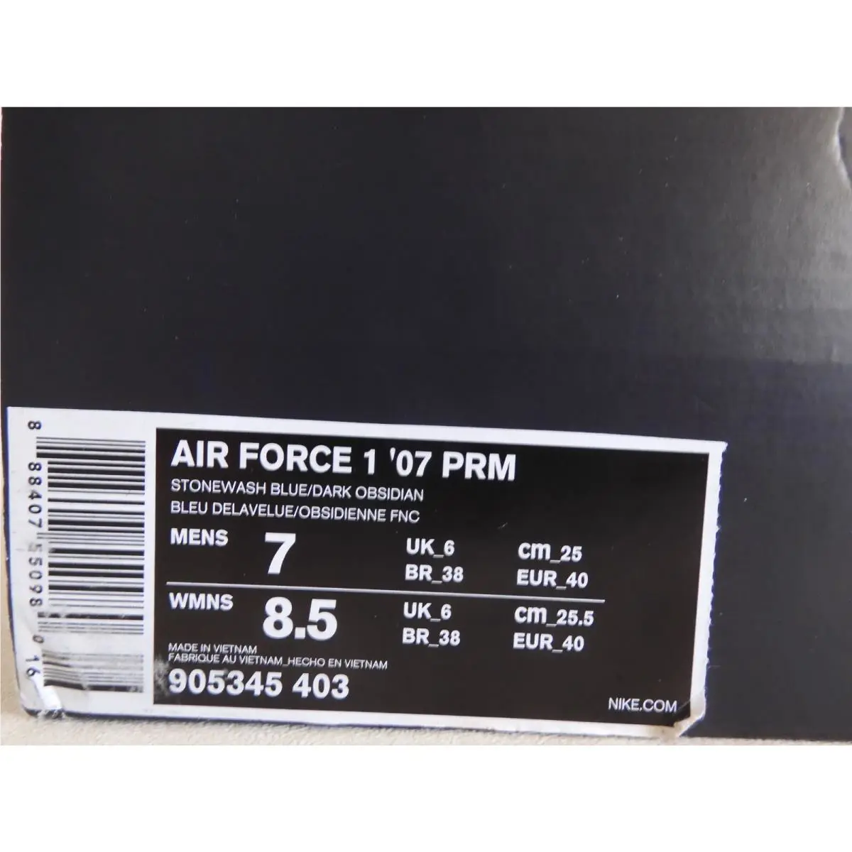 Nike shoes - Nike Air Force 1 `07 - 905345-403 - Blue (UPC: 888407550980) 3