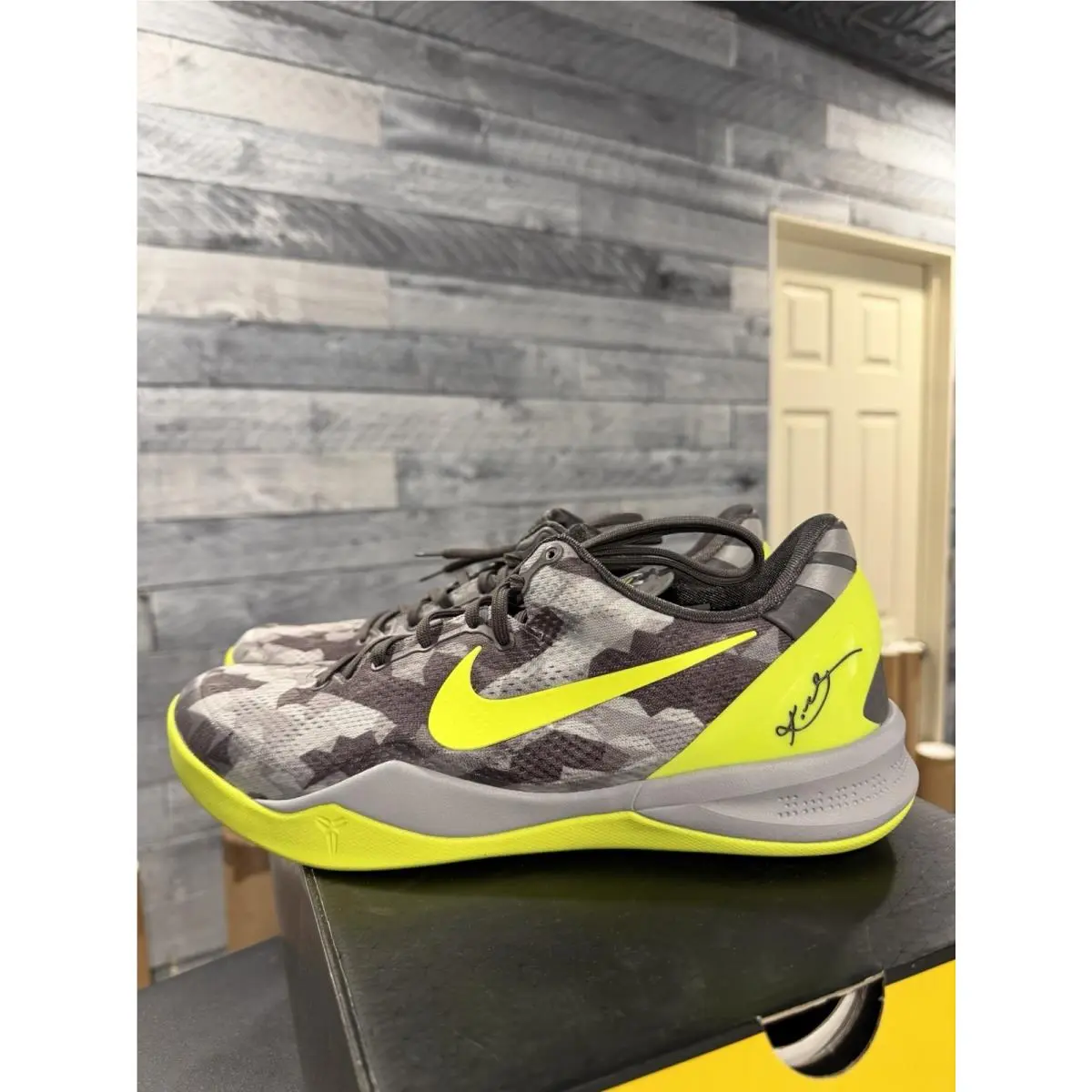 Size 11- Nike Kobe 8 Viii System Grey Camo Volt 555035-063