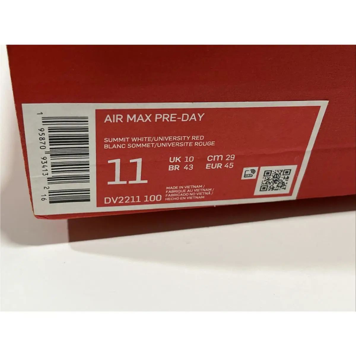 Nike shoes - Nike Air Max Pre-Day - Air Max - Summit White, University Red 15