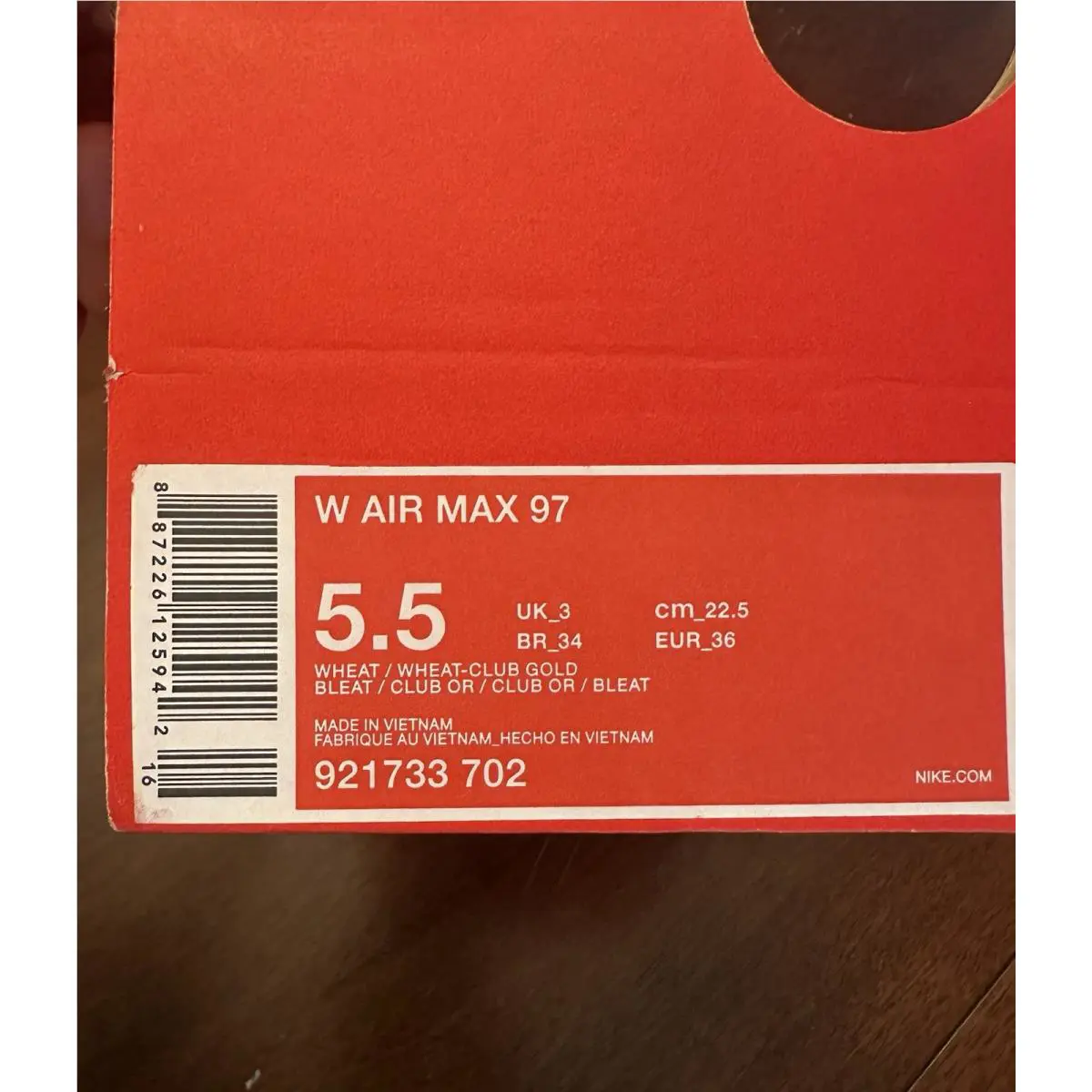 Nike shoes - Nike Air Max 97 - Air Max - 921733-702 - Wheat/Club Gold 9