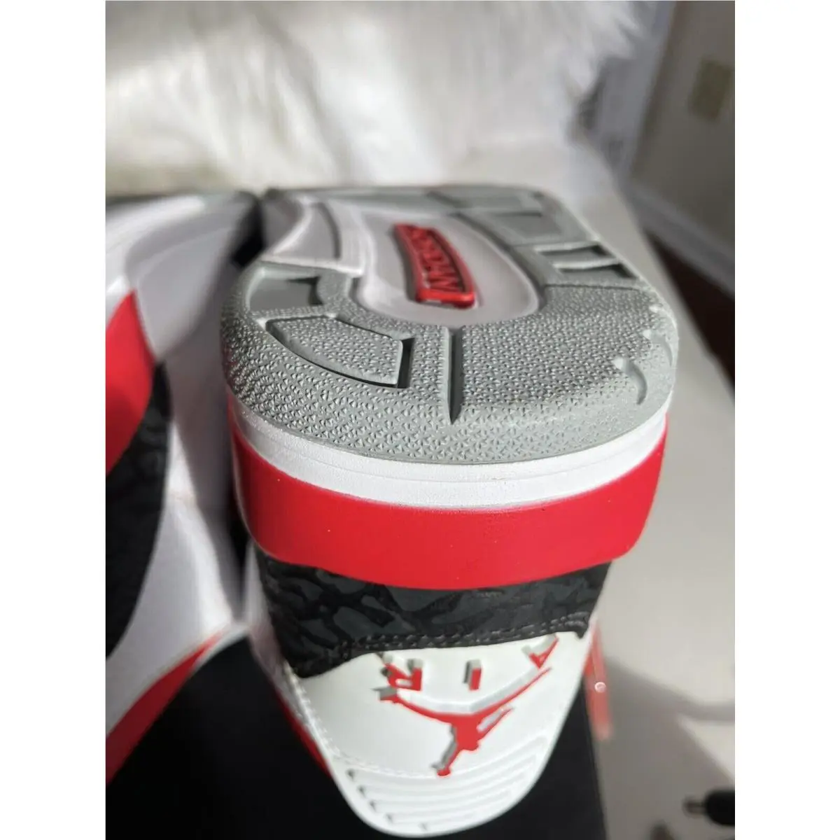 Nike shoes - Jordan 3 - 136064120 - Red, Manufacturer: White/Fire Red/Silver/Black 5