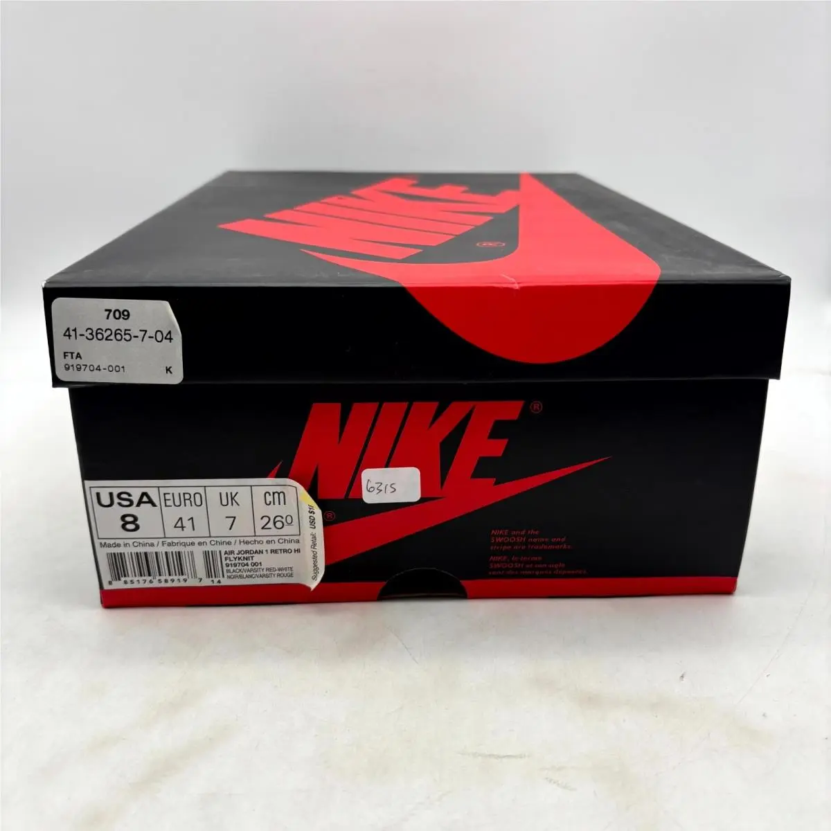 Nike shoes - Nike Air Jordan 1 Retro High Flyknit 919704-001 - 919704-001 - Red (UPC: 885176589197) 6