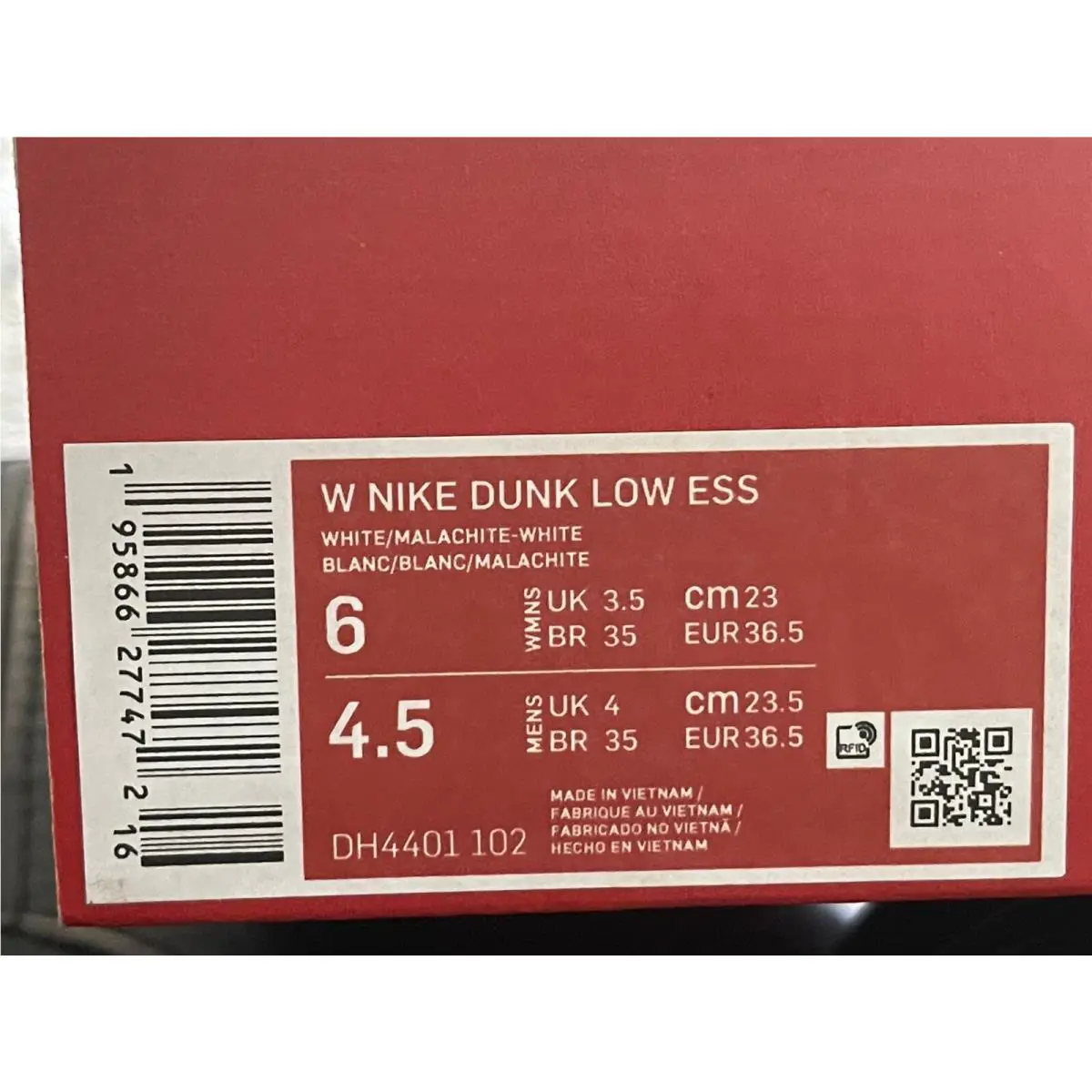 Nike shoes - Nike Dunk - Dunk - DH4401-102 - White, Manufacturer: White (UPC: 0195866277472) 5