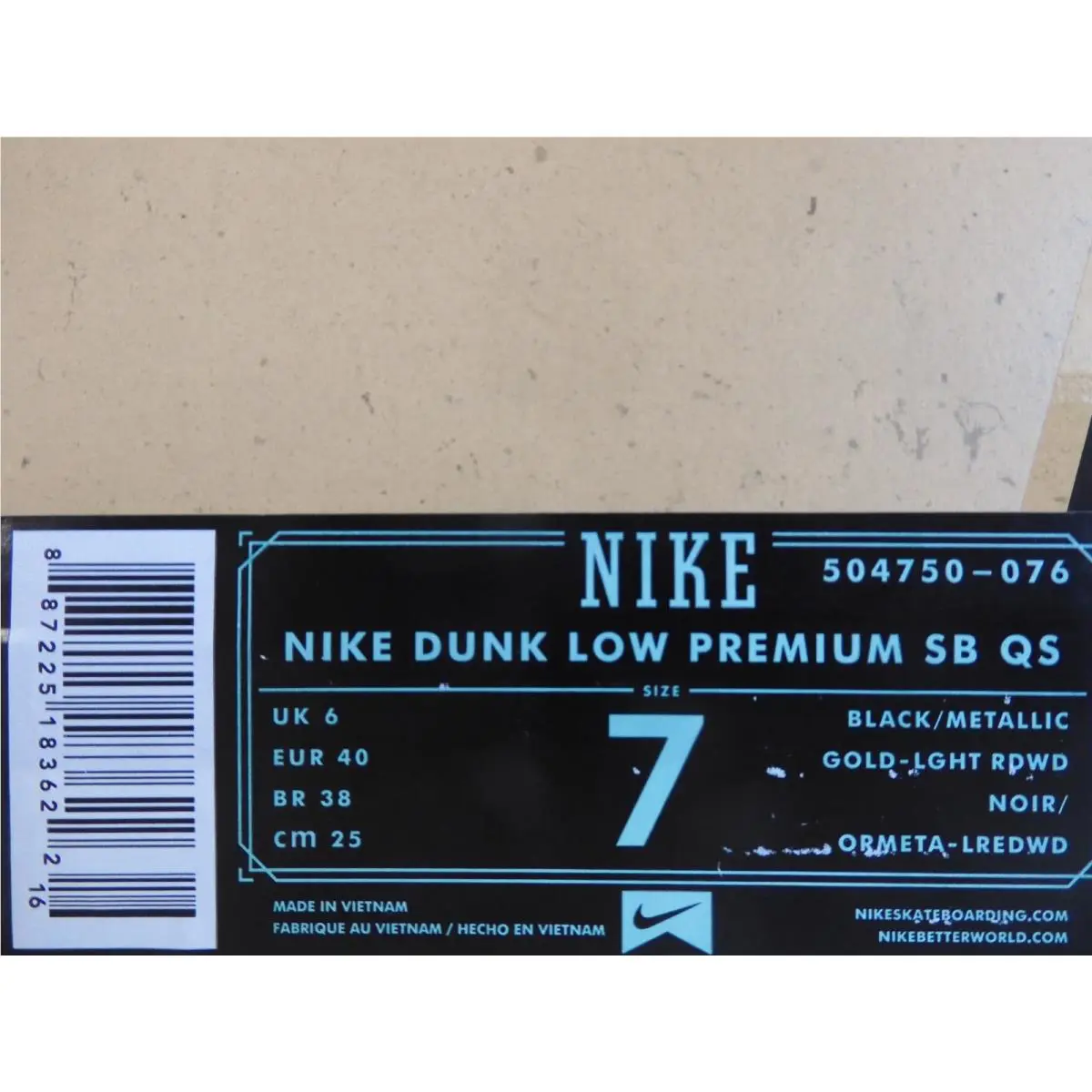 Nike shoes - Nike SB Dunk Low - Dunk Low - 504750-076 - Black (UPC: 887225183622) 6