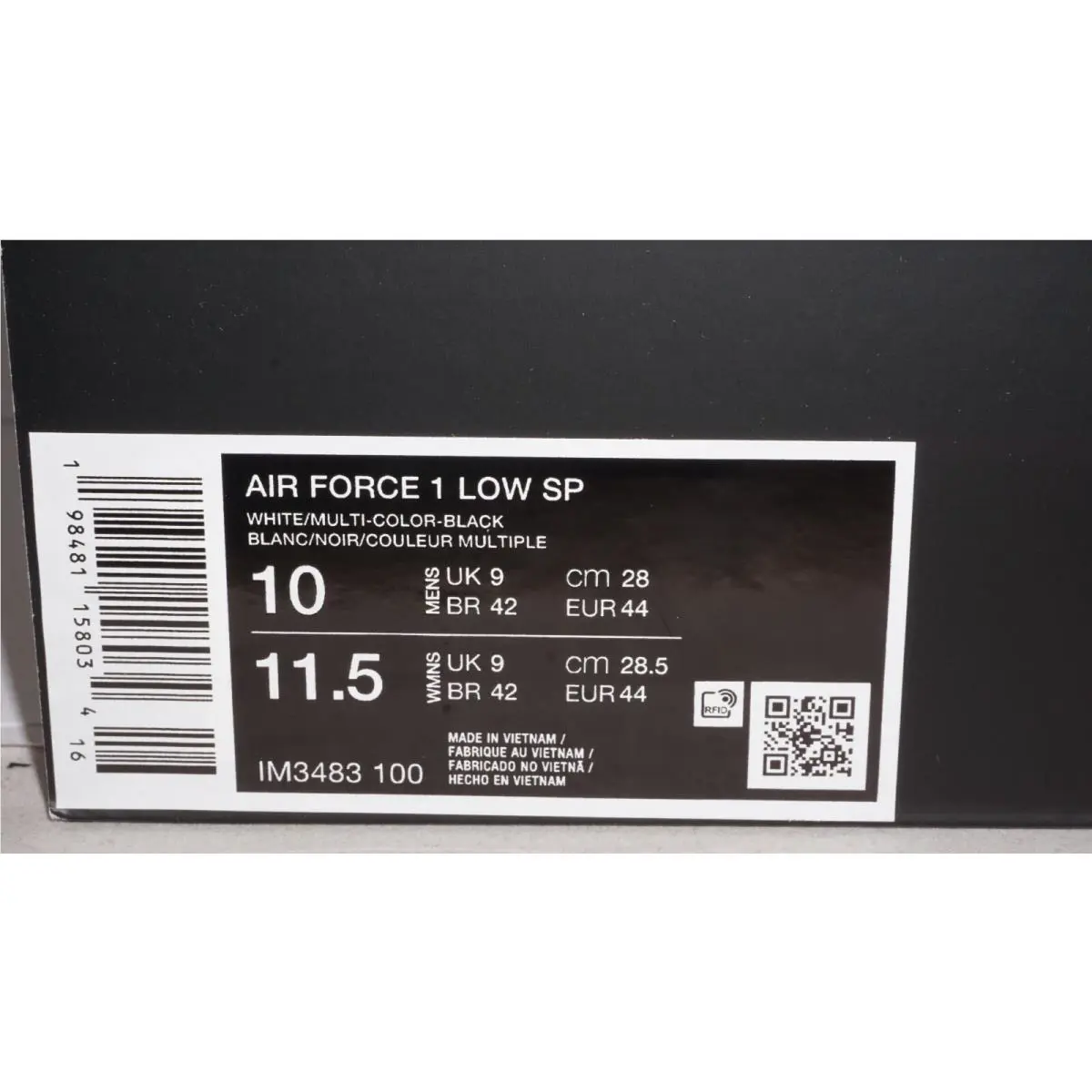 Nike shoes - Nike Air Force 1 - Air Force - IM3483 100 - Black, Manufacturer: Red 1